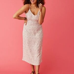 Carve Designs White and Gray Midi Dress